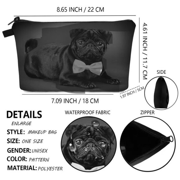 Unicorn Cosmetic Makeup Bag Clutch Pouch Travel I'm not weird weekend purse NEW - Picture 2 of 2